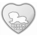Kalp Dikkat Bebek Işıklı İç Dikiz aynası 115 mm