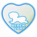 Kalp Dikkat Bebek Işıklı İç Dikiz aynası 115 mm