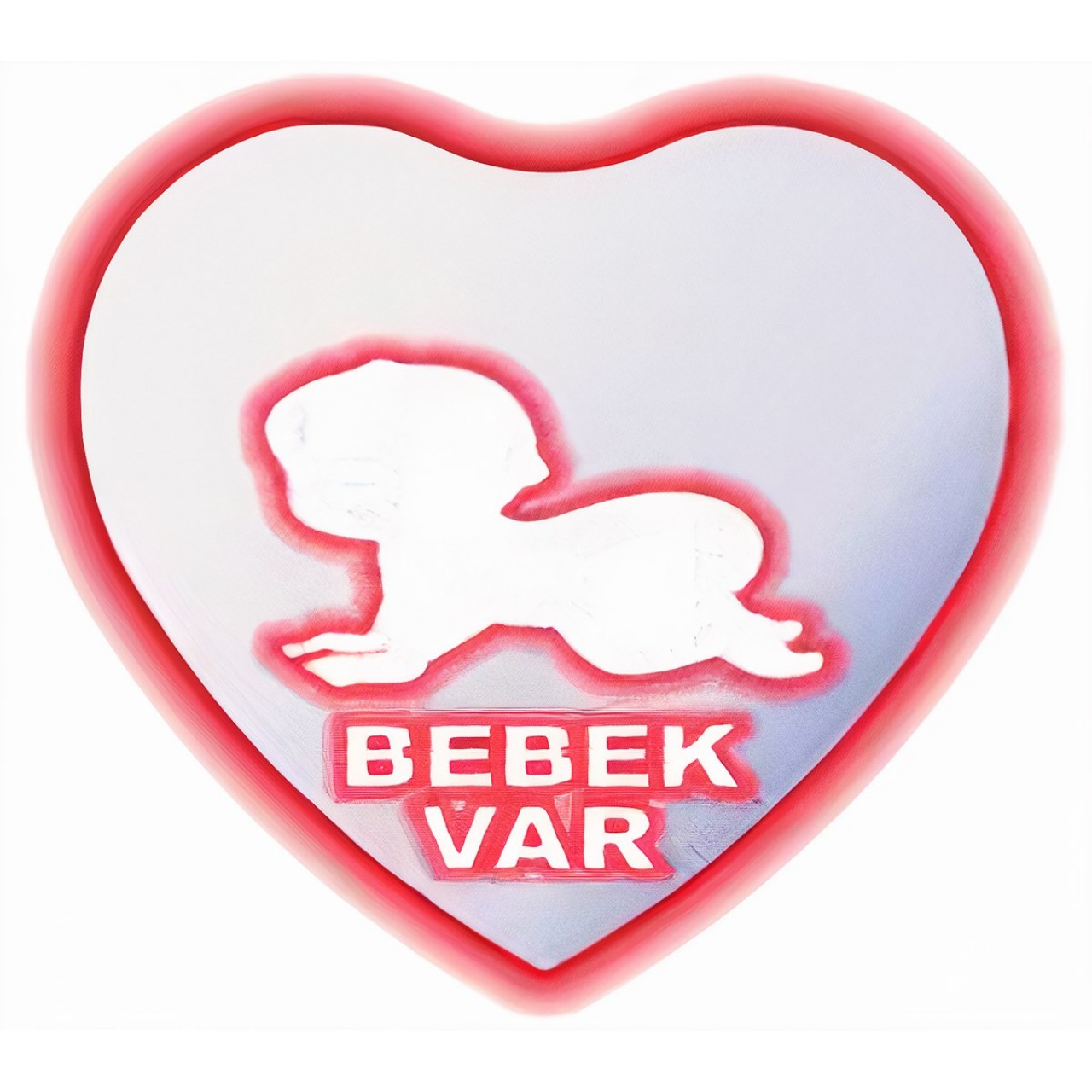 Kalp Dikkat Bebek Işıklı İç Dikiz aynası 115 mm