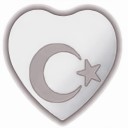Kalp Ay Yıldız Işıklı İç Dikiz Aynası 115 mm