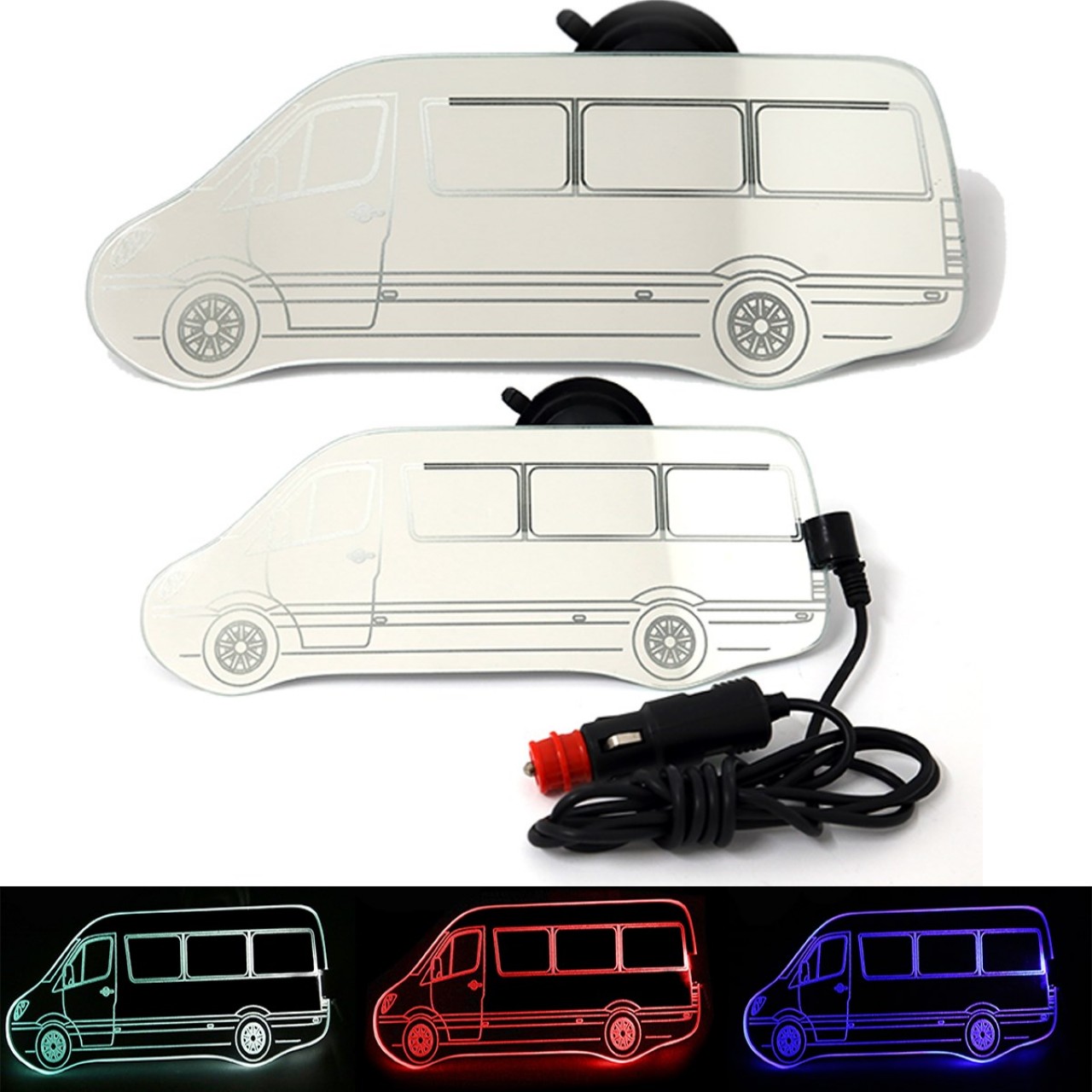 Minibüs Sprinter Kiva Işıklı İç Dikiz Aynası 100x250 mm