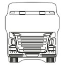 Scania Kabin Canlandırma Ayna Dik Kollu 140x170 mm