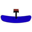 Universal Pırlanta Eğik Kollu-5 İç Dikiz Aynası 249x64 mm Mavi