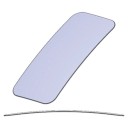 Traktör Egzoz Rezistanssız Ayna Camı 250x170 mm