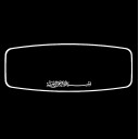 PALA KOLLU-1-D R450/ YAKAMOZ   / BEYAZ   (   BESMELE  ARAPÇA )  Işıklı İç Dikiz Aynası 320X115 mm 