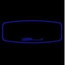 PALA KOLLU-1-D R450/ YAKAMOZ   / MAVİ   (   BESMELE  ARAPÇA )  Işıklı İç Dikiz Aynası 320X115 mm 