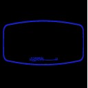 NAZAR KOLLU R450 D/ YAKAMOZ   / MAVİ    (   BESMELE  ARAPÇA )    Işıklı İç Dikiz Aynası 290x150 mm