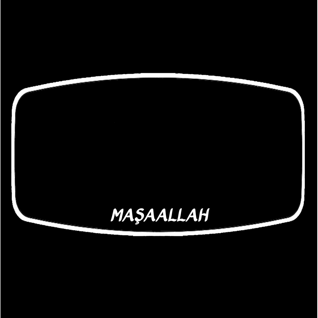 NAZAR ŞAHİN AYAKLI R450/ YAKAMOZ   / BEYAZ    (   MAŞAALLAH TÜRKÇE  )    Işıklı İç Dikiz Aynası 290x150 mm