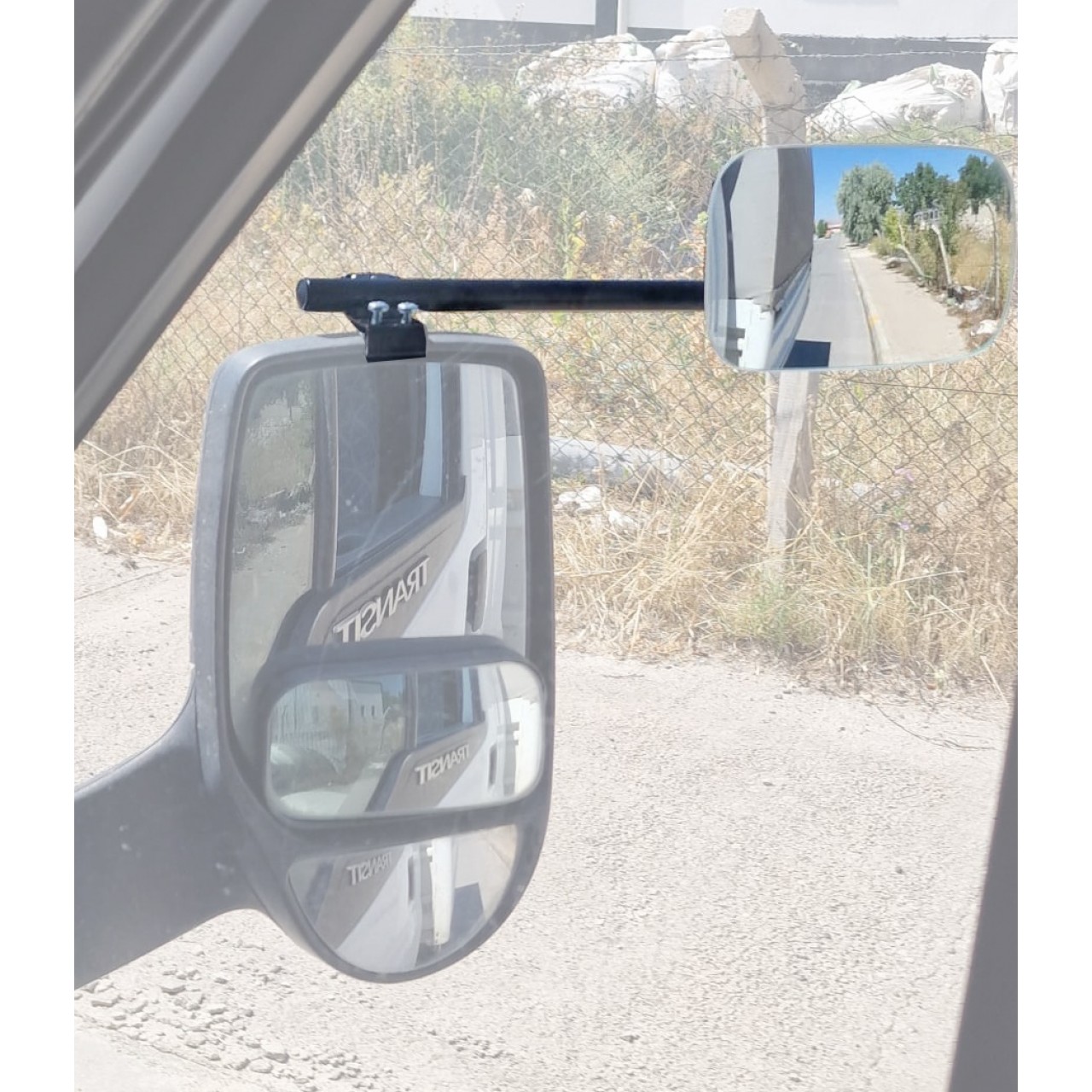Karavan Aynası Camlı-1  Sağ Ayarlanabilir Plastik Ayaklı 140x70 mm