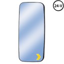 Axor Ym Rezistanslı Kızaklı Sinyalli Plastik Yataklı Sağ Ayna Camı 24V 215x435 mm