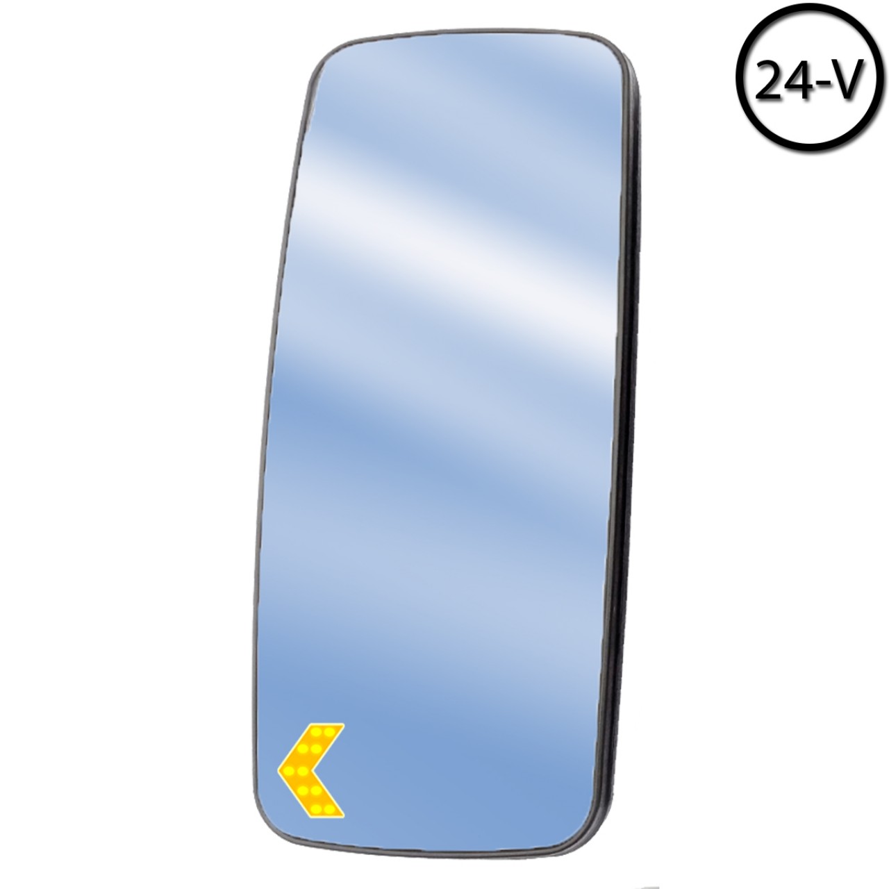 Axor Atego Rezistanslı Sinyalli Plastik Yataklı Sol 3 mm Ayna Camı 24V 380x170 mm 001 811 3433