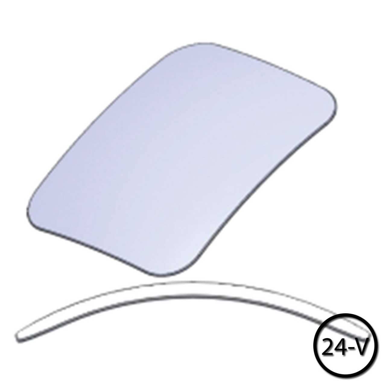 Man Mercedes 2521 Kare Peron Rezistanslı İlave Ayna Camı 24V 200x150 mm