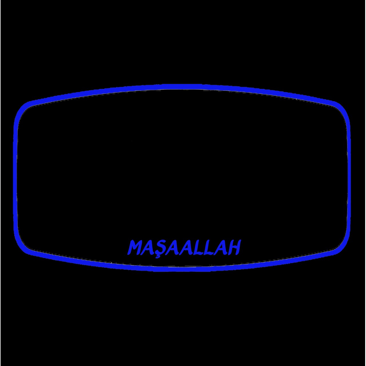 NAZAR KOLLU R450 D/ YAKAMOZ   / MAVİ    (   MAŞAALLAH TÜRKÇE  )   Işıklı İç Dikiz Aynası 290x150 mm